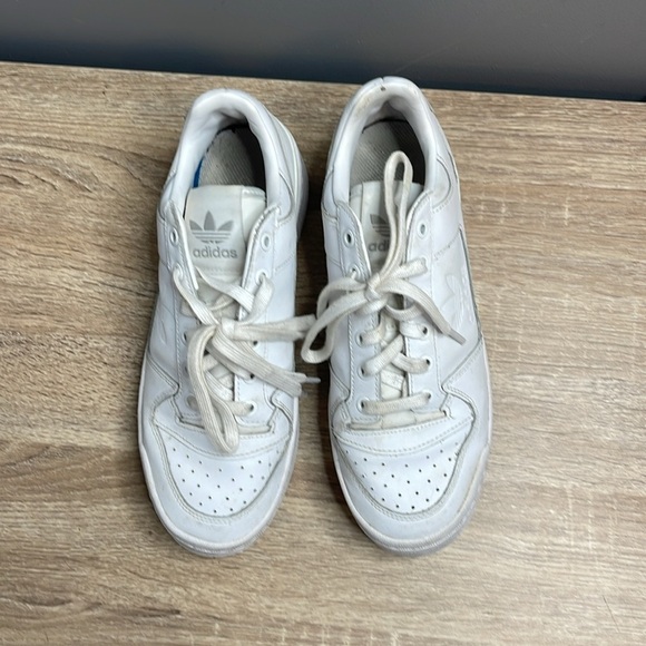 Adidas Forum Bold Sneakers Triple White Basketball 80’s Retro Athletic Size 8.5 - Picture 7 of 12